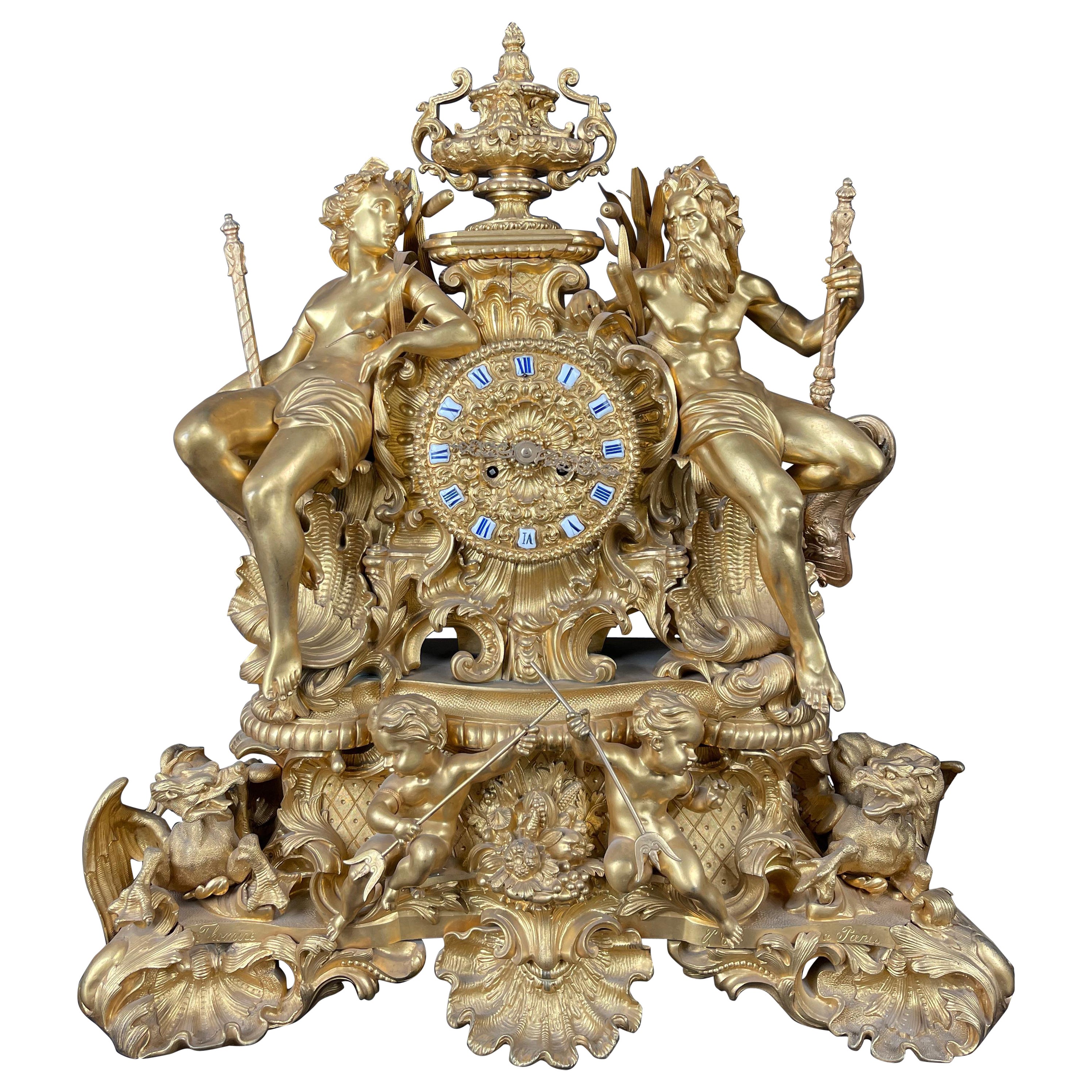 Louis Philippe Mantel Clock by Thomire Et Cie For Sale