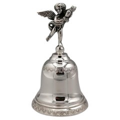 20th Century Italia Solid Silver Desk Bell in Empire Style