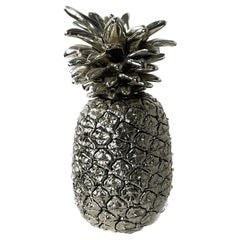 Vintage Marcello Giorgio's Silver Laminated Large Italian Pineapple from the Middle