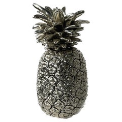 Retro Marcello Giorgio's Silver Laminated Large Italian Pineapple from the Middle