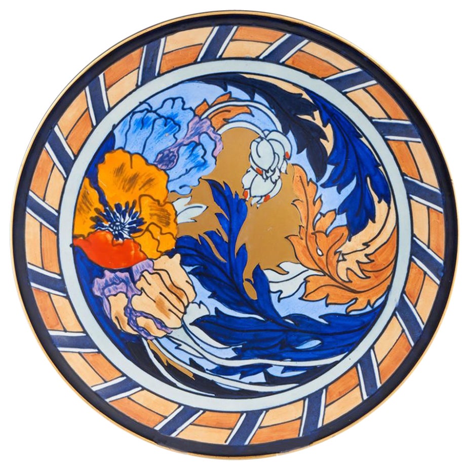 A Wood and Sons Wall Plaque by Charlotte Rhead, c1920 For Sale