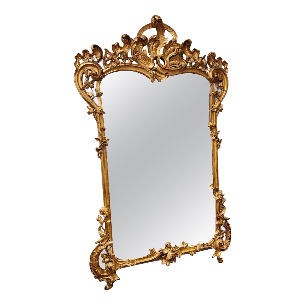 Gilt Goll french Wall Mirror For Sale