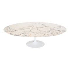 Arabescato Carrara Marble Dining Table Designed by Eero Saarinen for Knoll, 2011