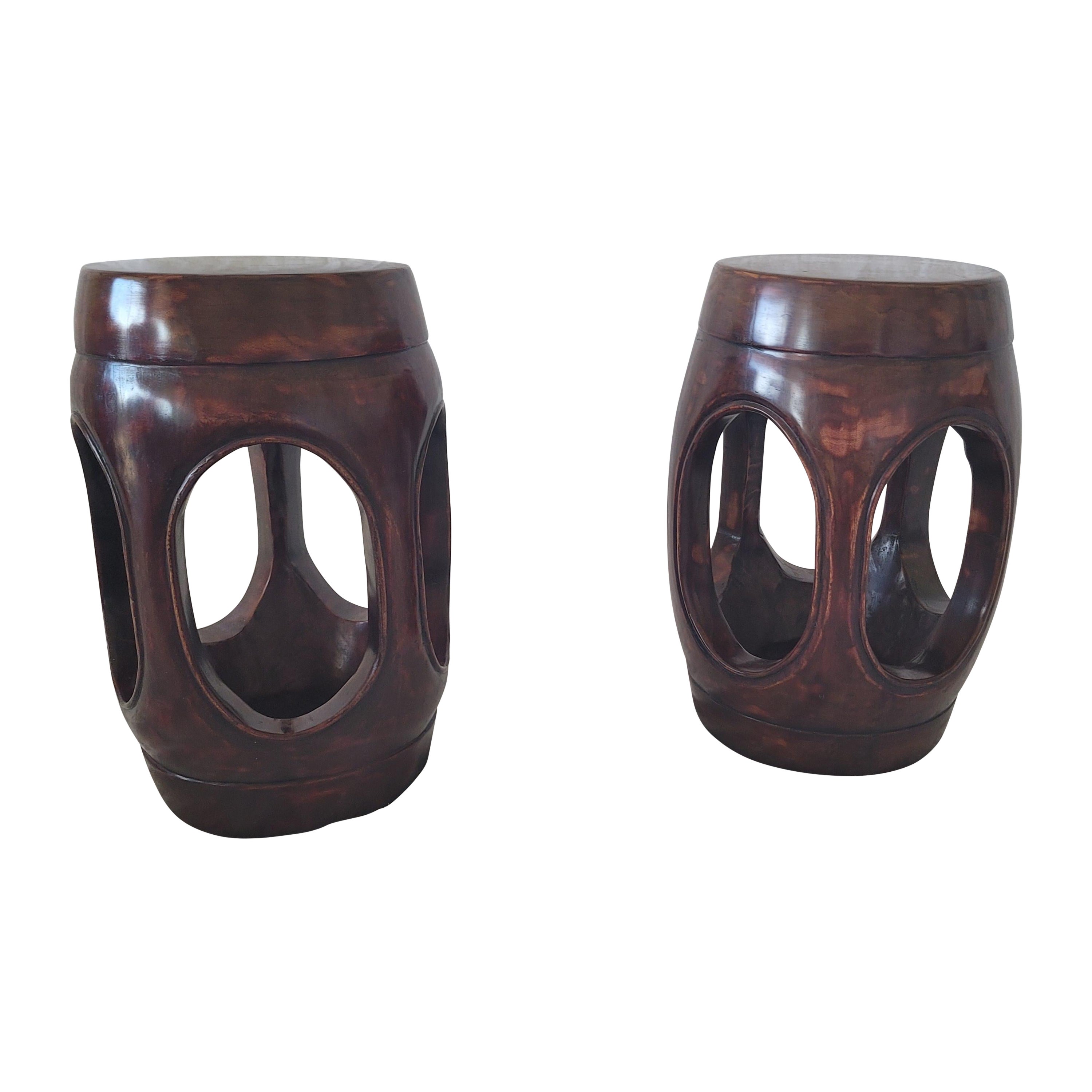 21st Century Lacquer Drum Stools For Sale