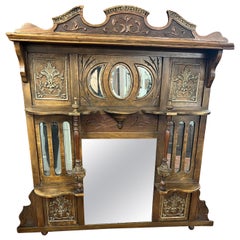Late 19th Century Carved  Mantel Mirror