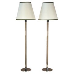Pair of Vintage Glass Rod Lamps by Hansen Lighting NYC