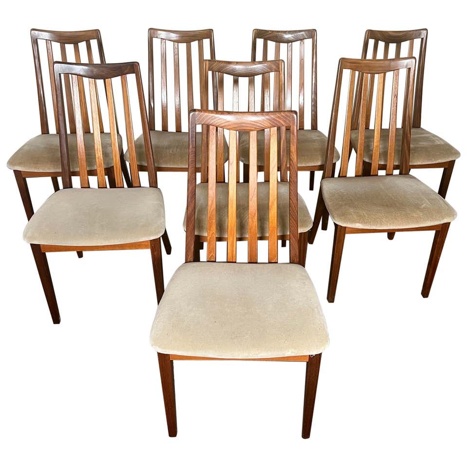 Slatted Back Modern Oak Slat Back Dining Armchair, Dark For Sale at 1stDibs