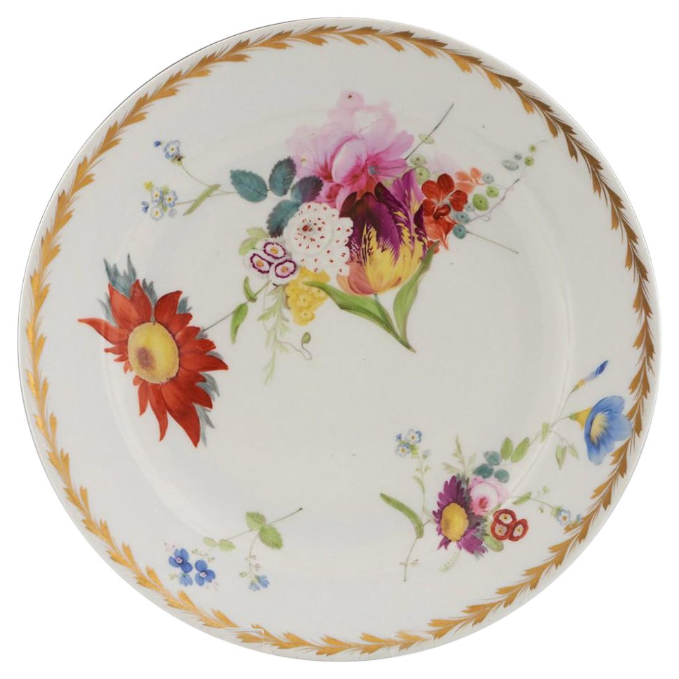 Swansea Porcelain Dessert Plate By Henry Morris, c1816 For Sale