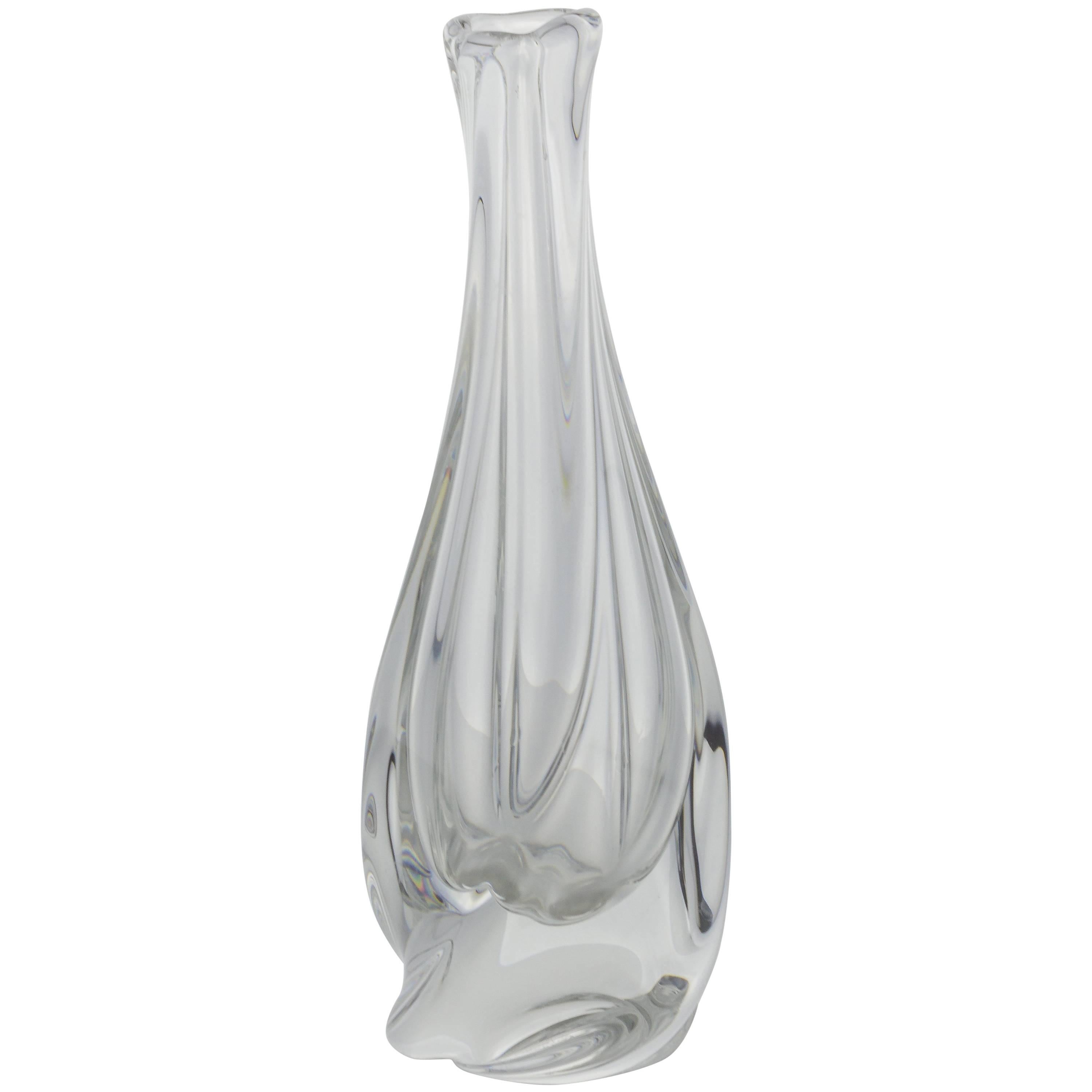 French Crystal Bud Vase