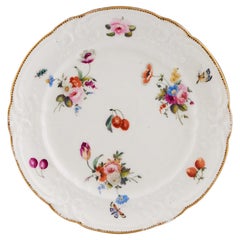 A Nantgarw Porcelain Plate with Moulded Lip and Lobed Rim, c1820