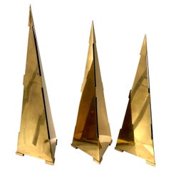 Gabriella Crespi Set of Three Lamps Mod. Obelisco
