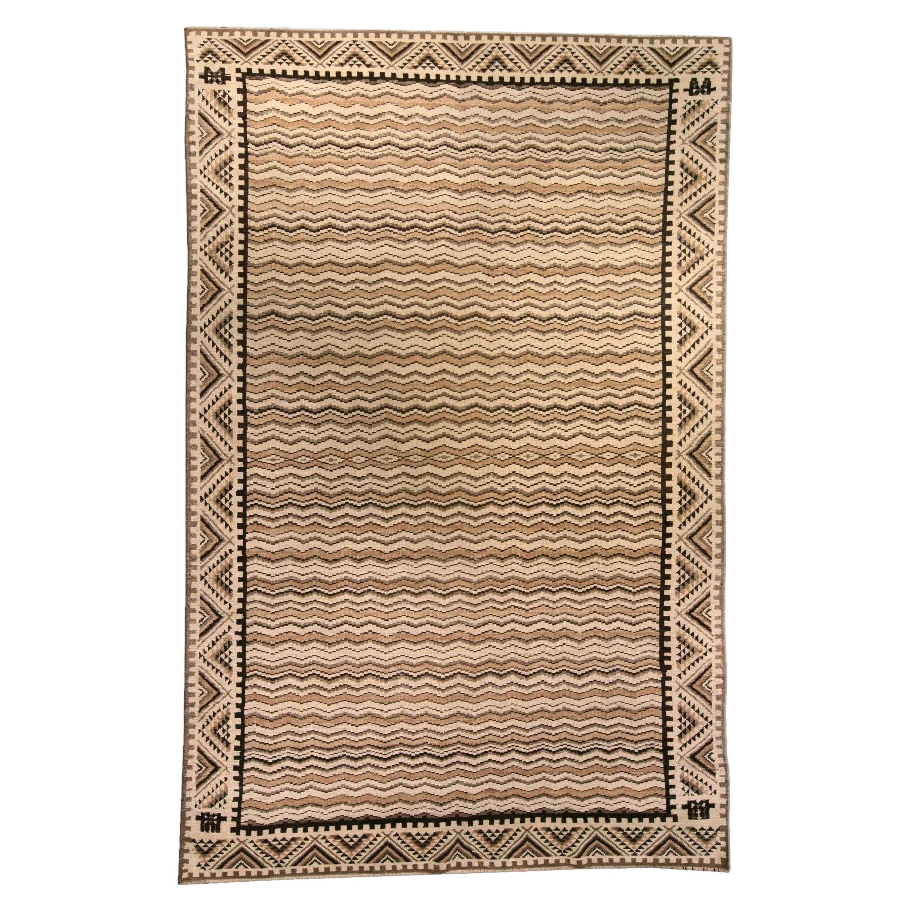 Midcentury Moroccan Handmade Wool Rug