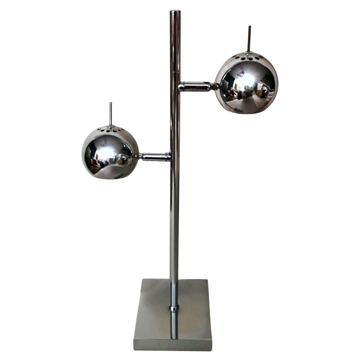 Space Age Goffredo Reggiani Style Italian Table Lamp In Chromed Metal