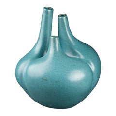 Vintage Tim Et Jacqueline Orr : Vase En Grès Trilobé / Trilobated Sandstone Vase C.1970