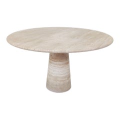 Contemporary Dining Table, Travertine, Italy