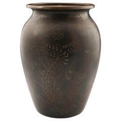 A Paul Haustein Bronze Metal Dragons Vase for WMF, c1929