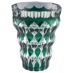 Val St Lambert Jonquille Vase, Mid 20th Century