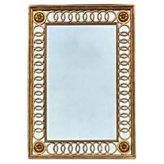 Midcentury Neo-Classical Style Carved Giltwood Italian Mirror