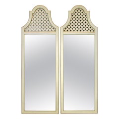 1950s Hollywood Regency Fretwork Style Mirror Pair