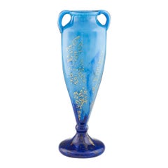 Daum Nancy Glass Vase With Gold Foil Inclusions, 1925-30
