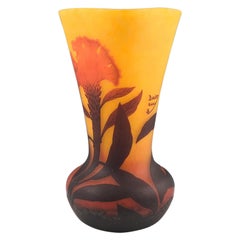 A Daum Vase With Bearded Irises, c1910