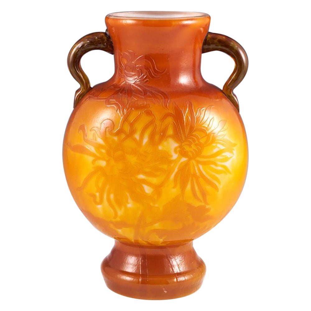 Un grand et très rare vase en galuchat ancien, 1890-94 en vente