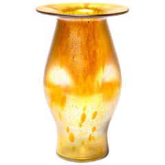 Loetz Astraea Orange And Gold Vase