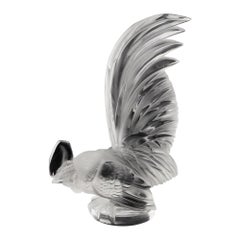 A Rene Lalique Frosted and Polished Coq Nain Car Mascot, Designed 1928