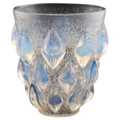 Vintage Rene Lalique Opalescent Rampillon Vase, Designed 1927