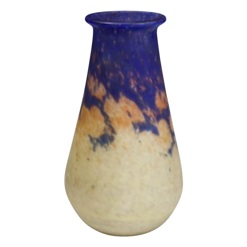 A Tall Muller Freres Vase, c1925 For Sale