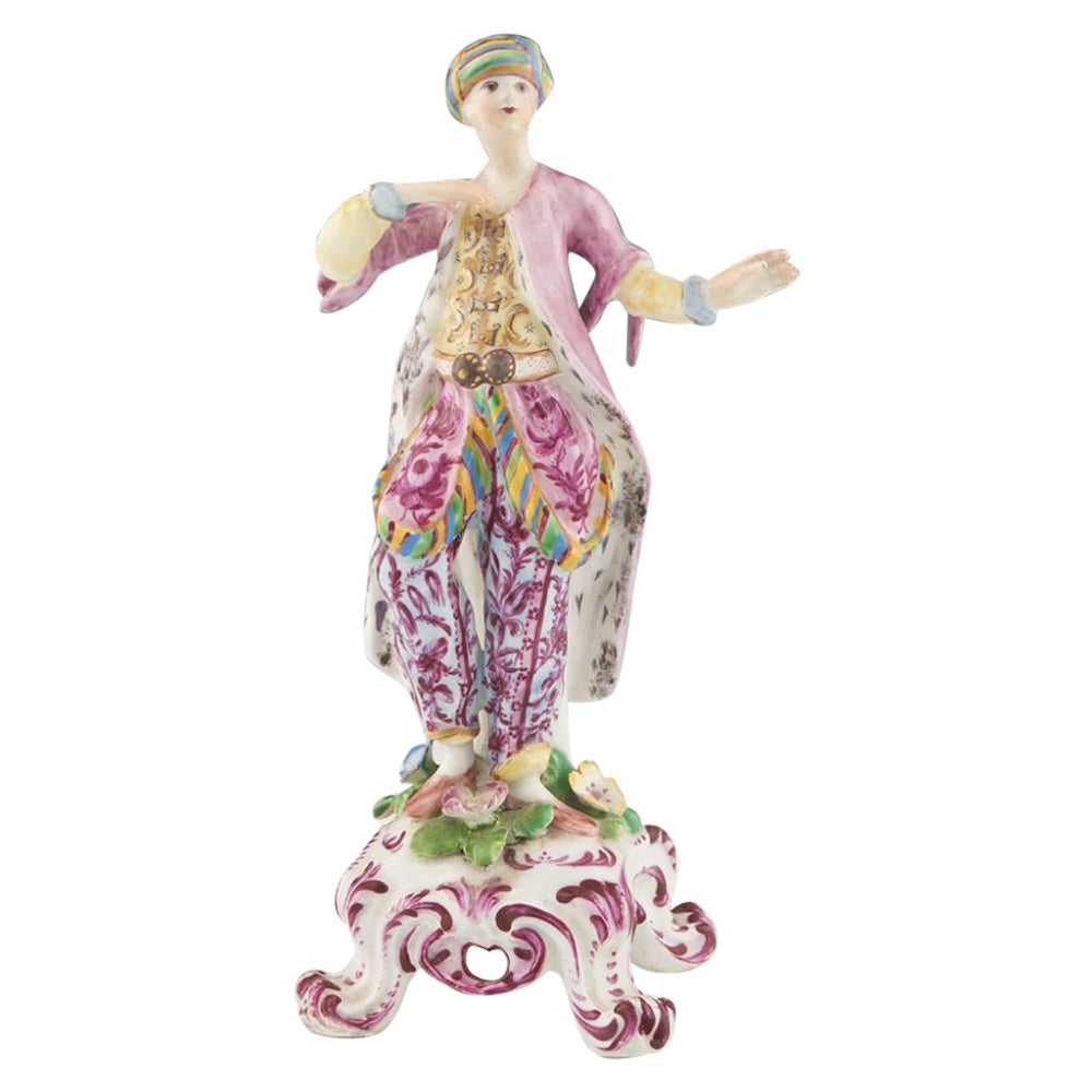 A Bow Porcelain Figure of a Turkish Dancer, c1765