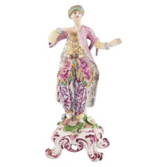 Used A Bow Porcelain Figure of a Turkish Dancer, c1765