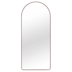 Contemporary Mirror 'Loveself 01' by Oitoproducts, Dark Red Frame