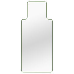 Contemporary Mirror 'Loveself 02' by Oitoproducts, Green Frame