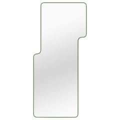 Contemporary Mirror 'Loveself 04' by Oitoproducts, Green Frame