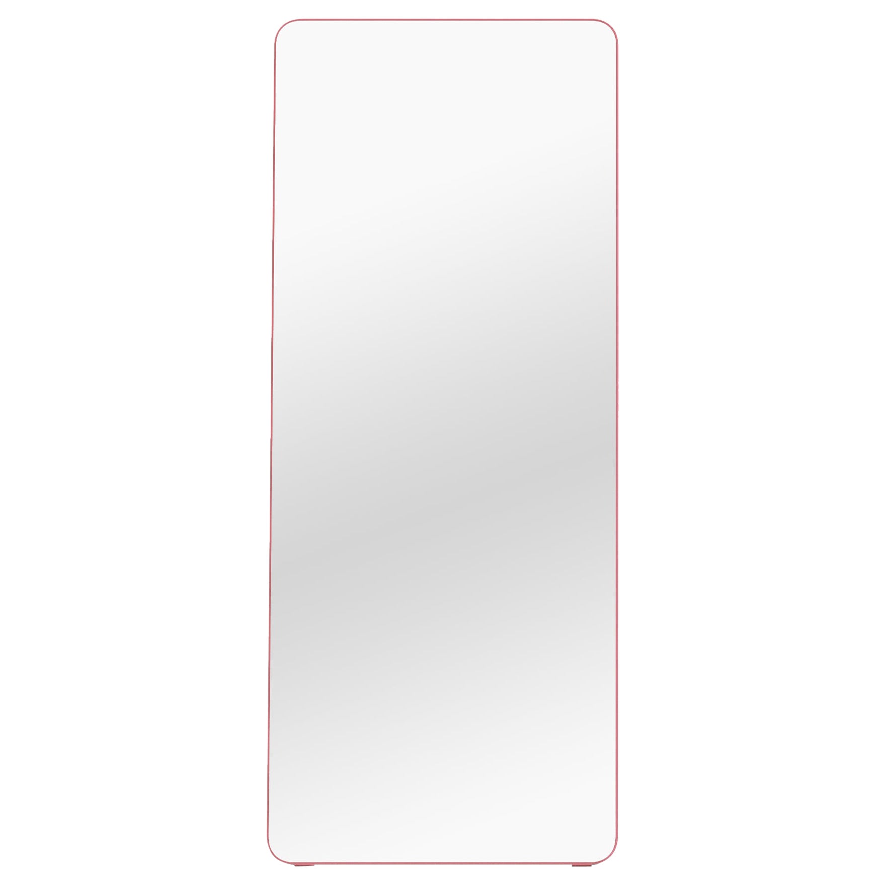 Contemporary Mirror 'Loveself 05' by Oitoproducts, Pink Frame