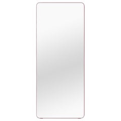 Contemporary Mirror 'Loveself 05' by Oitoproducts, Dark Red Frame