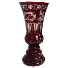 Oberstdorfer Glashütte - Vase en verre antique Egermann