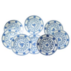 #8 Antique Chinese Porcelain 18th C Kangxi/Yongzheng Period Blue White Dinner