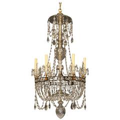 Antique Late 18th Century-Early 19th Century Crystal Waterford Chandelier
