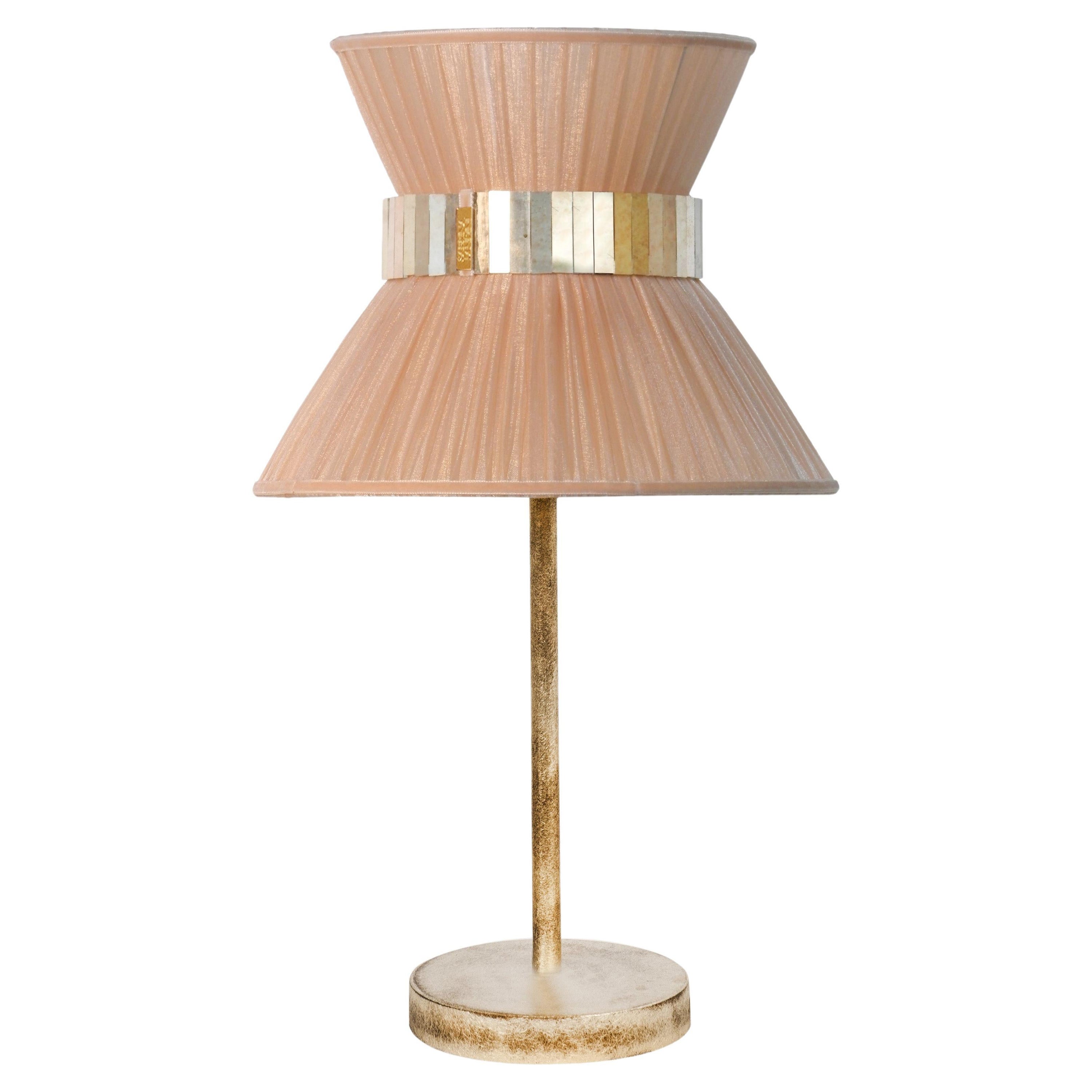 Tiffany Contemporary Table Lamp 23 Sun Painted Gauze Silvered Glass, Brass  For Sale at 1stDibs