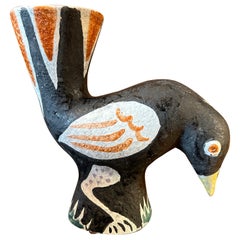 Keramik-Vogel-Skulptur von Jaque Sagan, Vallauris, 1960er Jahre
