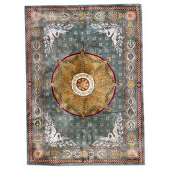 Bobyrug's Wunderbarer CNA Savonnerie Teppich aus der Jahrhundertmitte