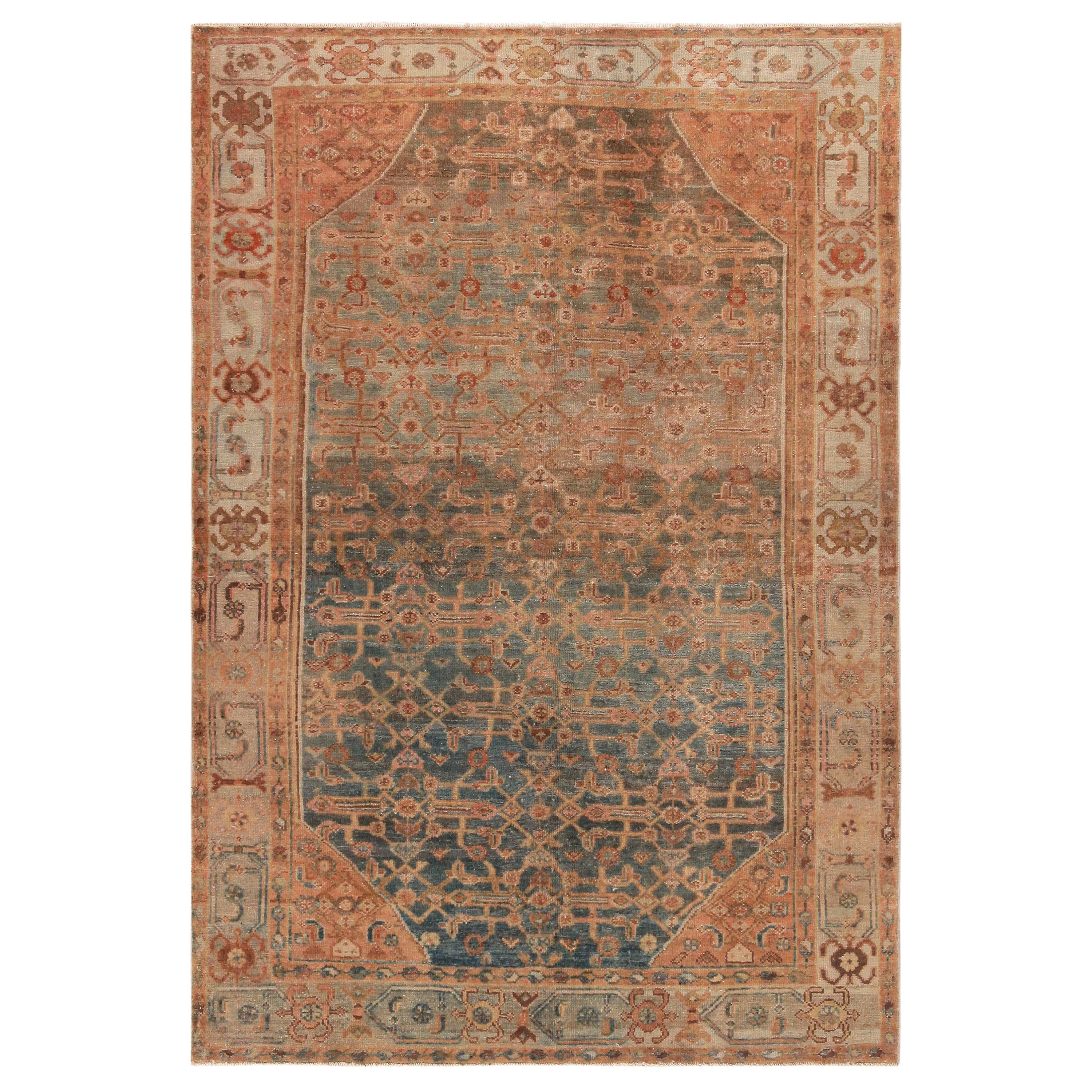 Antique Persian Malayer Rug. Size: 4 ft 4 in x 6 ft 6 in For Sale
