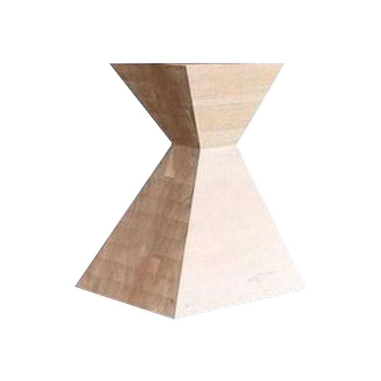 Tabouret Squaretown en chêne, table d'appoint par Hollis & Morris en vente