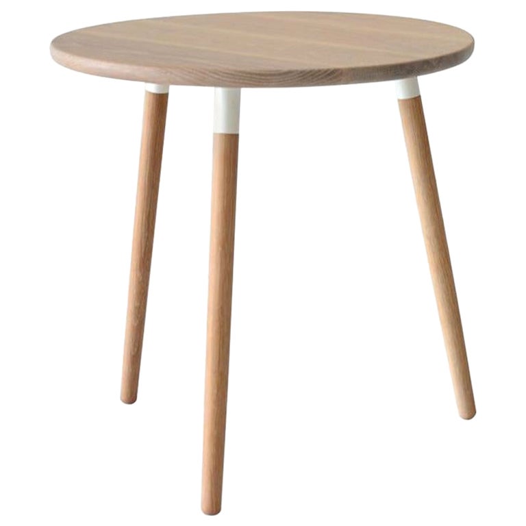 Oak Small Short Crescenttown Side Table by Hollis & Morris For Sale