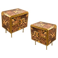 Retro Striking Pair of Mid-Century style Night Stands or Side Tables 