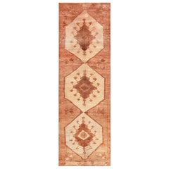 Türkischer Kars-Teppich aus der Nazmiyal-Kollektion, signiert, Vintage, 5 Fuß 3 Zoll x 17 Fuß
