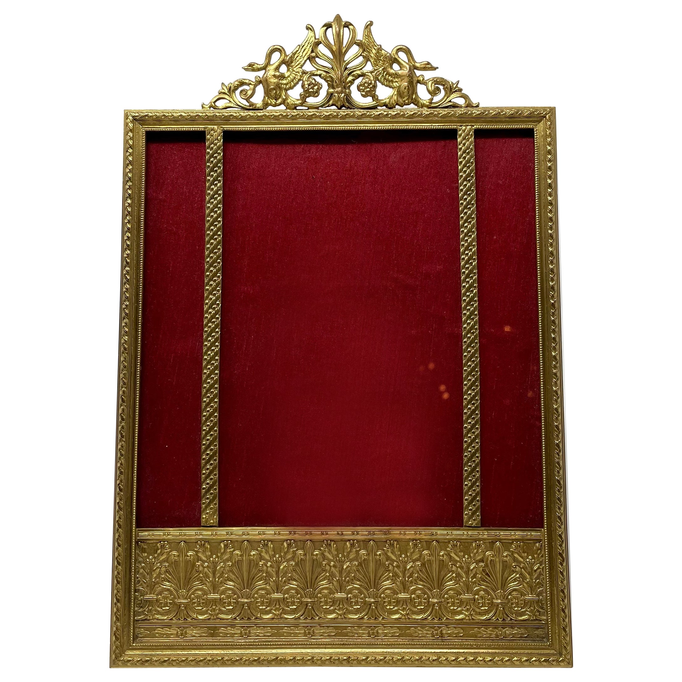 Antique French Empire Style Ormolu Frame circa 1900 For Sale