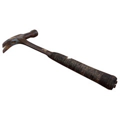 Antiquities Hammer Vintage Forged Iron Tool Wrapped Leather Handle